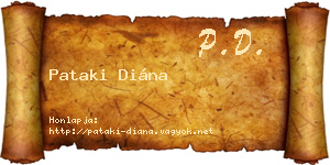 Pataki Diána névjegykártya